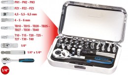 Juego de 31 Puntas cromadas KS TOOLS7